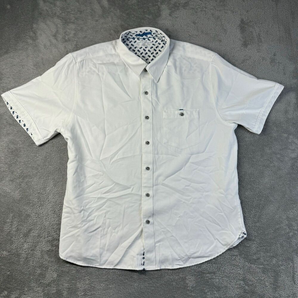 Age of Wisdom Shirt Men's Medium White Premium Collection Microsoft Button Up
